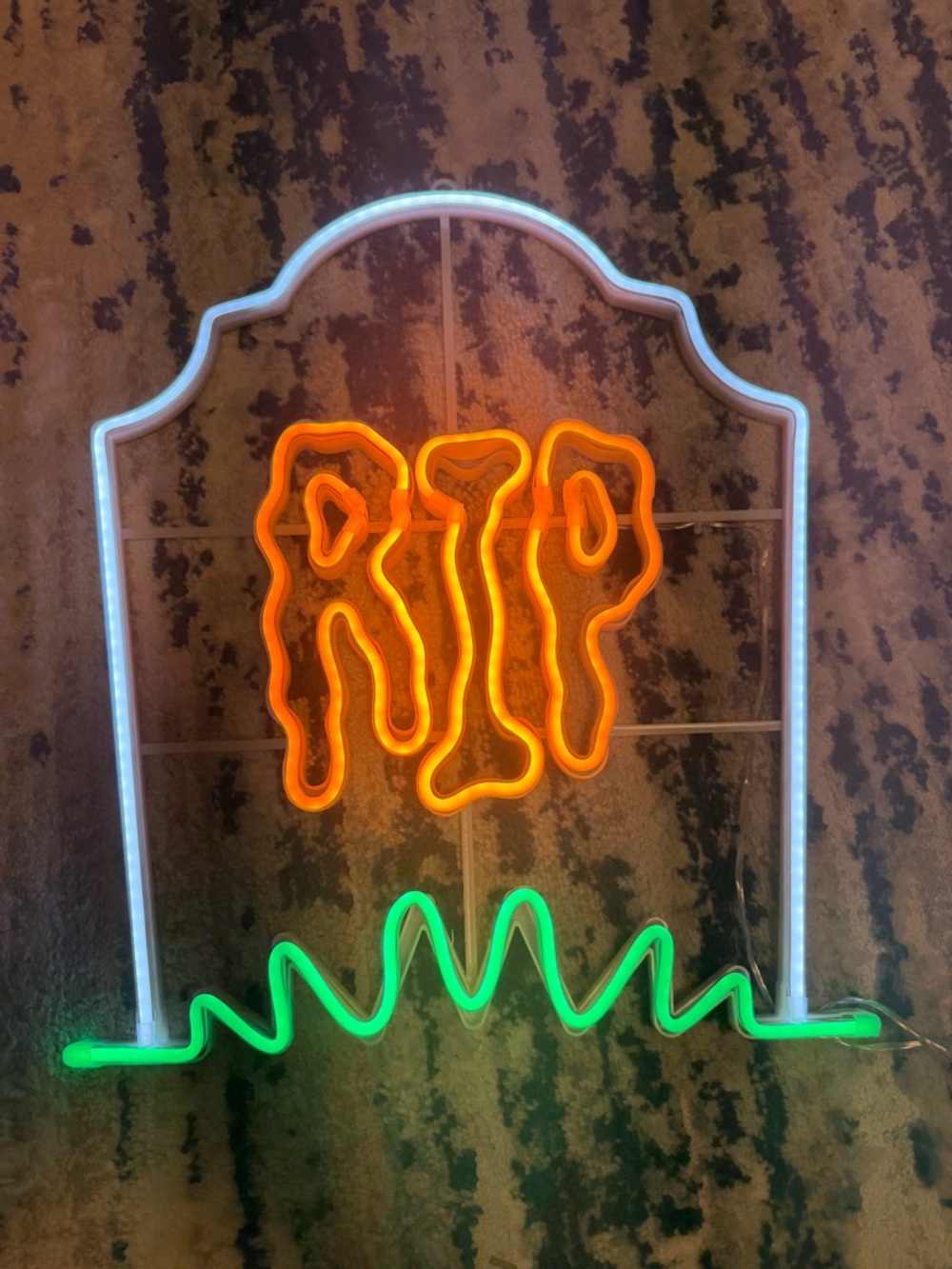 LED Tombstone "RIP" Flashing Neon Sign - Hyde and EEK!